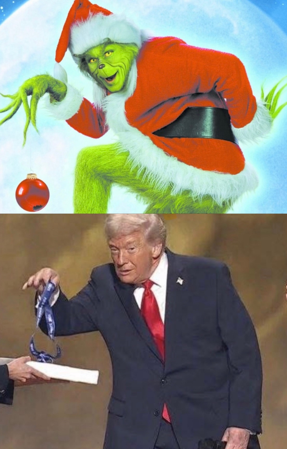 Trump is a Grinch Blank Meme Template