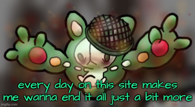 /hj | every day on this site makes me wanna end it all just a bit more | image tagged in reuniclus 1 000 yard stare | made w/ Imgflip meme maker