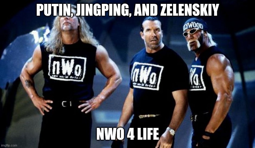 Look out... | PUTIN, JINGPING, AND ZELENSKIY; NWO 4 LIFE | image tagged in nwo or nwo | made w/ Imgflip meme maker