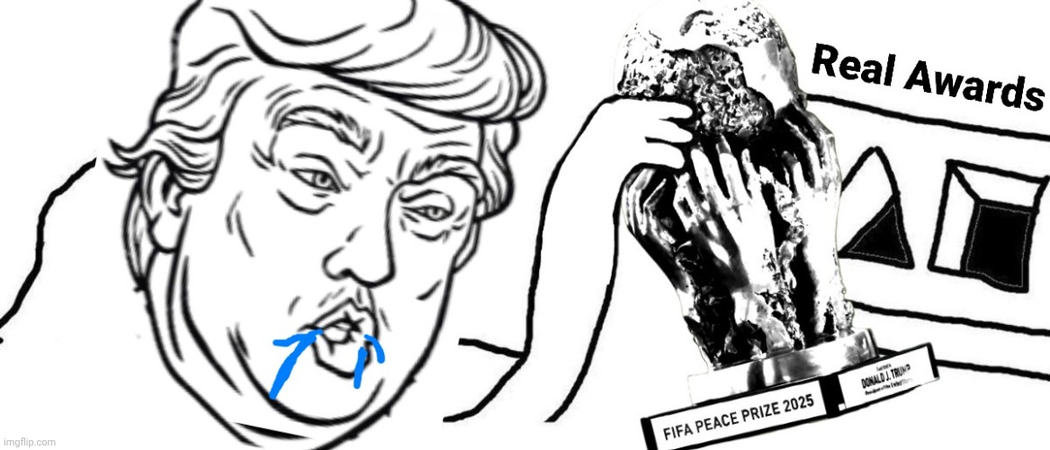 Simple Donny | image tagged in stupid dumb drooling puzzle,trump,fifa,peace prize,funny | made w/ Imgflip meme maker