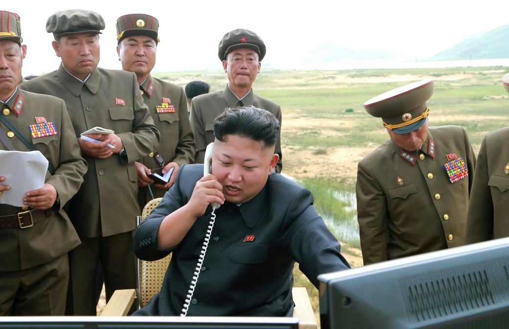 Kim Jong on the phone Blank Meme Template