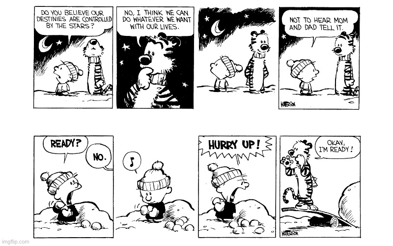 image tagged in calvin and hobbes,comics | made w/ Imgflip meme maker