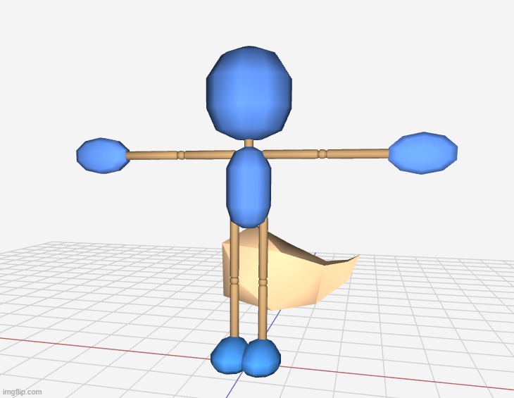 this is how the revised skrunkly 3d model is going so far | made w/ Imgflip meme maker