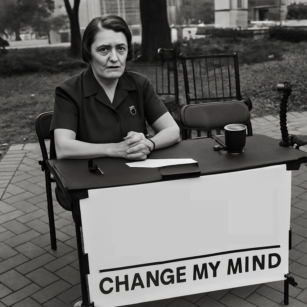 High Quality Ayn Rand Blank Meme Template