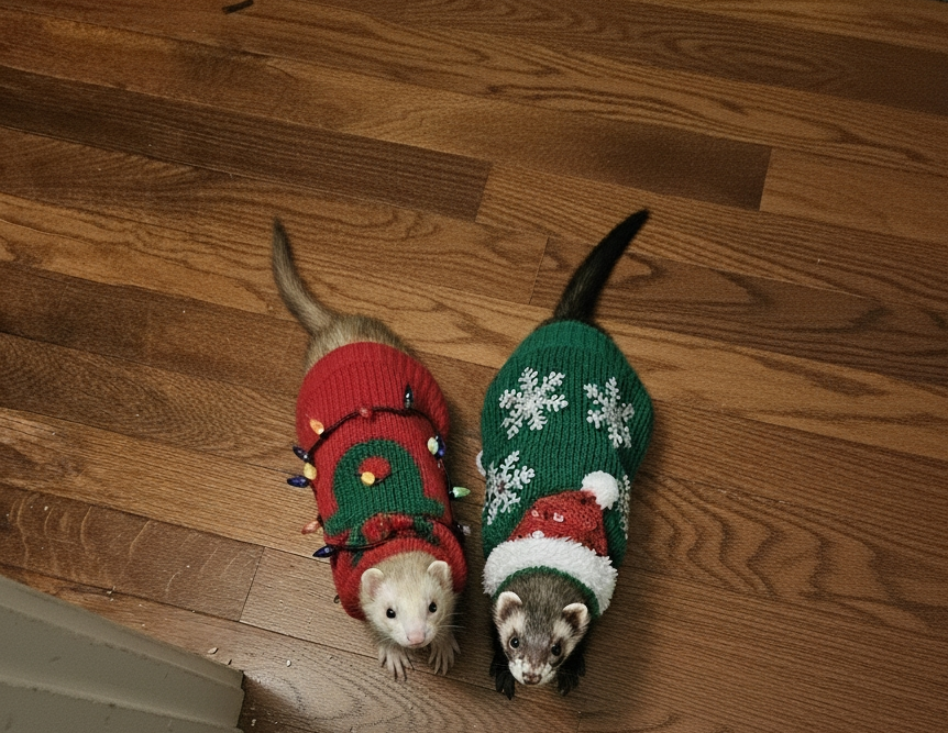 Happy Ferrets Blank Meme Template