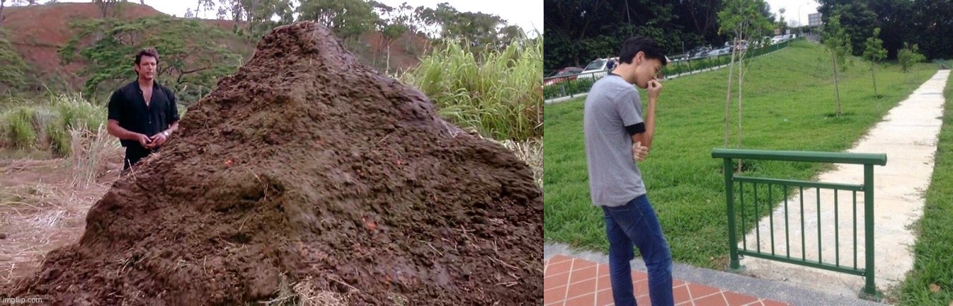 image tagged in big pile of bullshit,useless gate | made w/ Imgflip meme maker