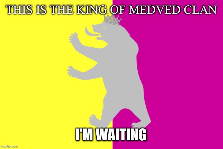 The king white bear | I’M WAITING | image tagged in the king white bear | made w/ Imgflip meme maker