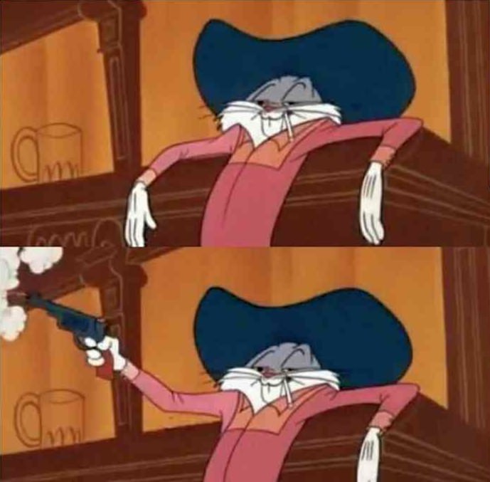 Bugs Bunny Cowboy Blank Meme Template