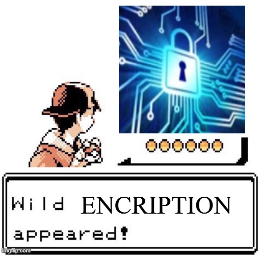 Wild Appeared | ENCRIPTION | image tagged in blank wild pokemon appears | made w/ Imgflip meme maker