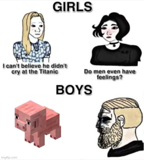*Sad music climax* | image tagged in do men even have feelings | made w/ Imgflip meme maker