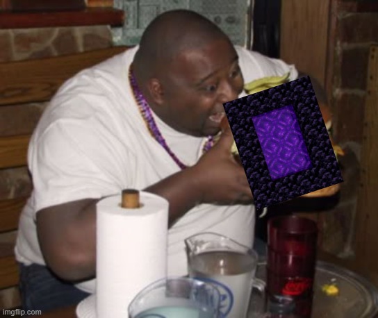 Fat guy eating burger | image tagged in fat guy eating burger | made w/ Imgflip meme maker