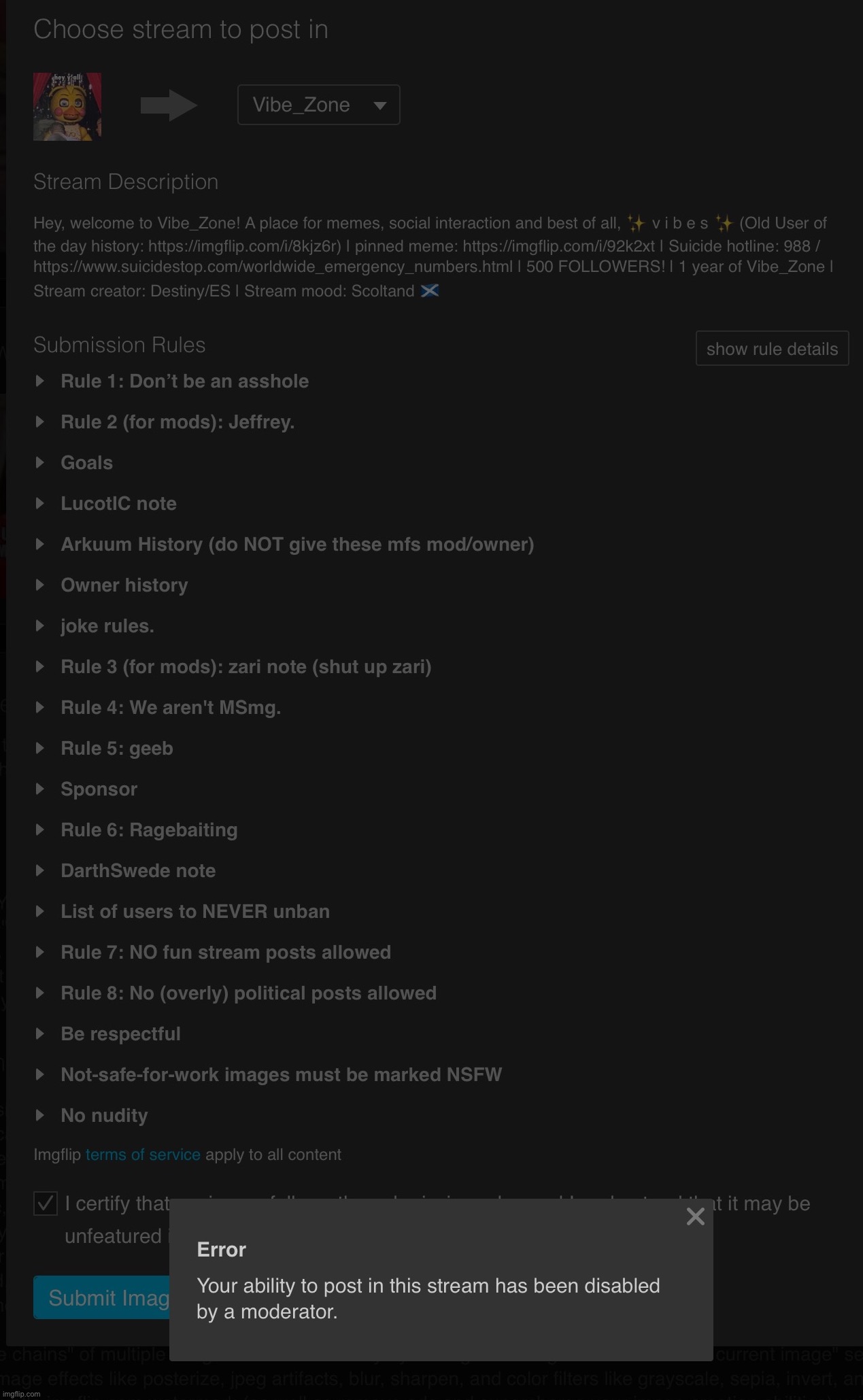 holy mod abuse | made w/ Imgflip meme maker