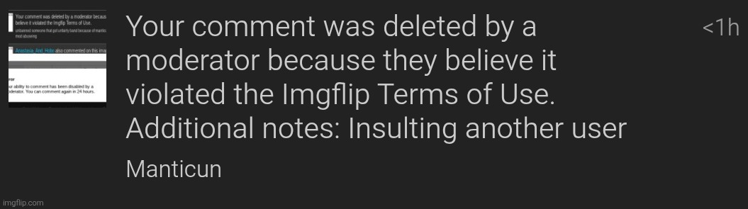 Even without any context, I didn't insult anyone. (I pointed out a misspell) | made w/ Imgflip meme maker