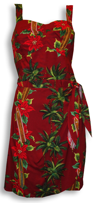 Christmas Hawaiian Sarong Dress Blank Meme Template