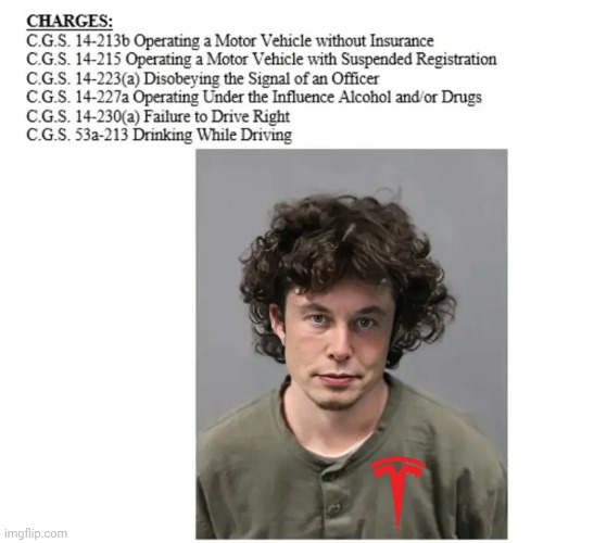 image tagged in tesla truck,elon musk,arrested,fake news | made w/ Imgflip meme maker