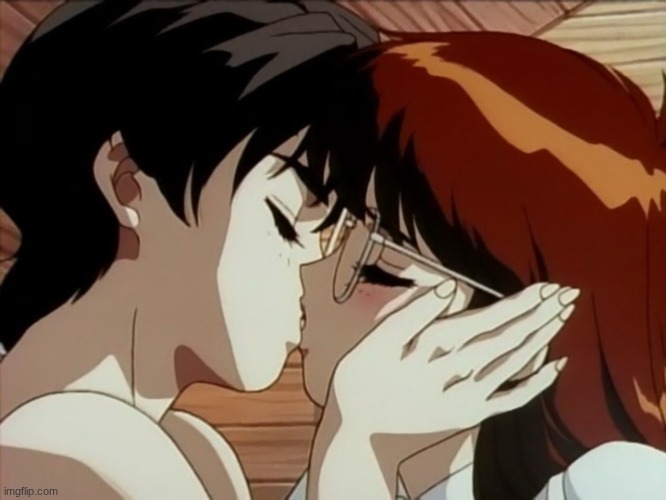 yuri kiss | image tagged in yuri kiss | made w/ Imgflip meme maker