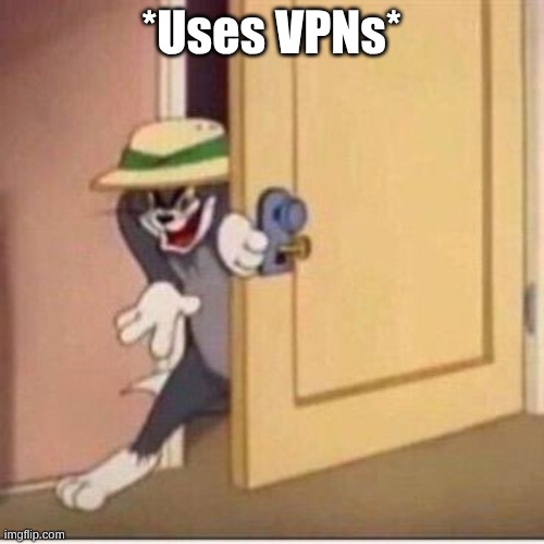 Sneaky tom | *Uses VPNs* | image tagged in sneaky tom | made w/ Imgflip meme maker