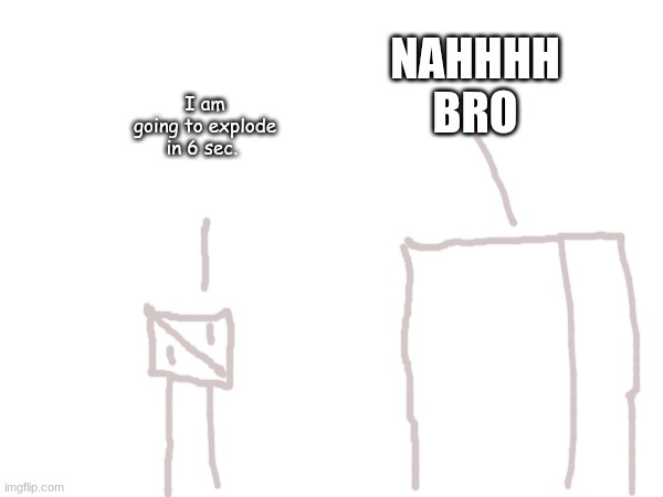 NAHHHH BRO; I am going to explode in 6 sec. | made w/ Imgflip meme maker