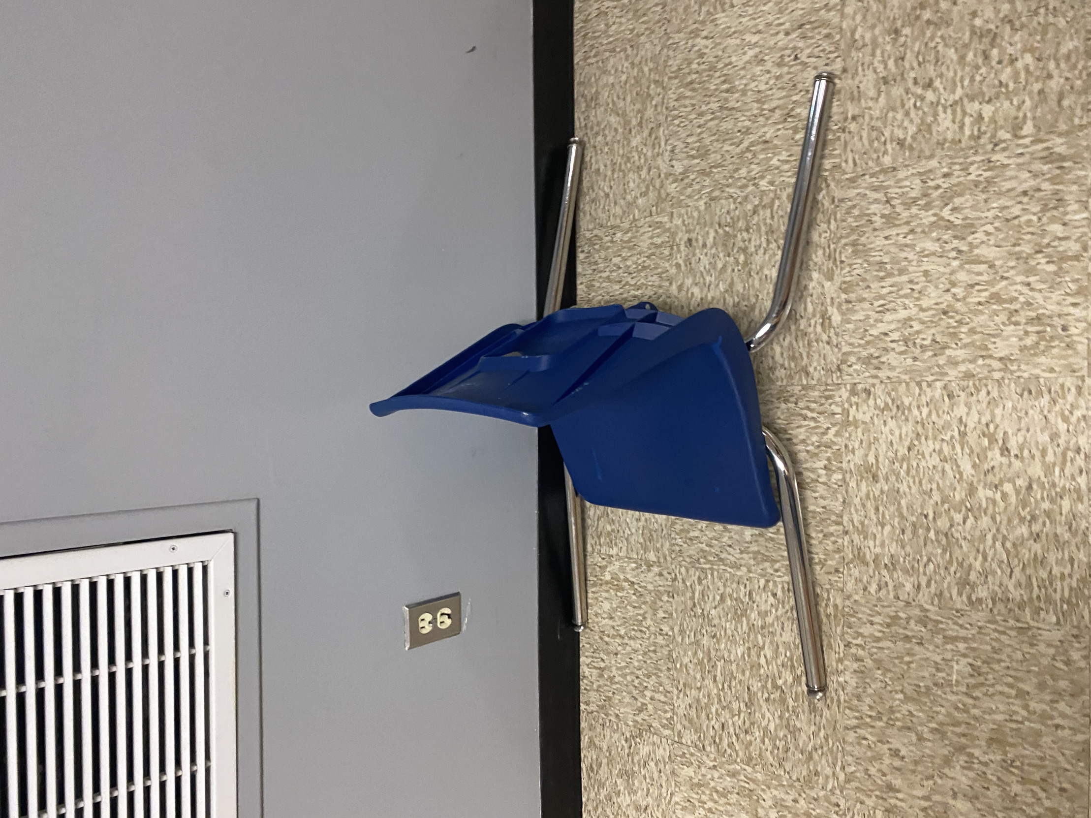 Chair I found at school Blank Meme Template