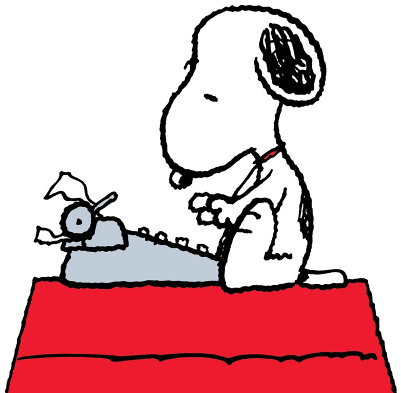 Snoopy typing Blank Meme Template