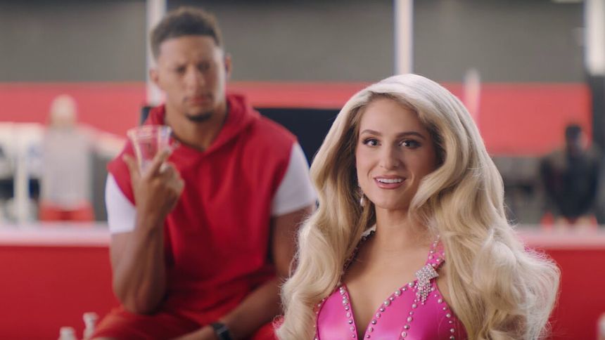 Patrick Mahomes and Meghan Trainor Blank Meme Template
