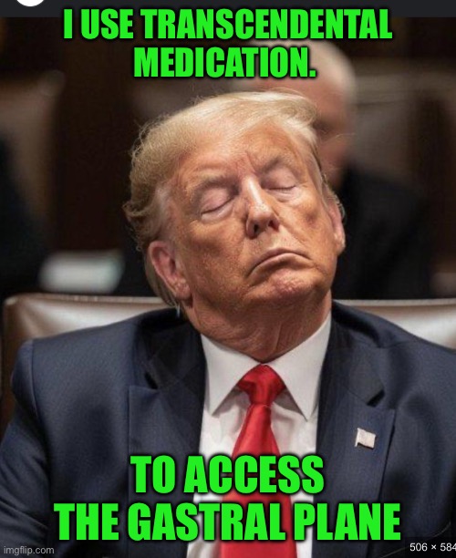 I USE TRANSCENDENTAL MEDICATION. TO ACCESS THE GASTRAL PLANE | made w/ Imgflip meme maker