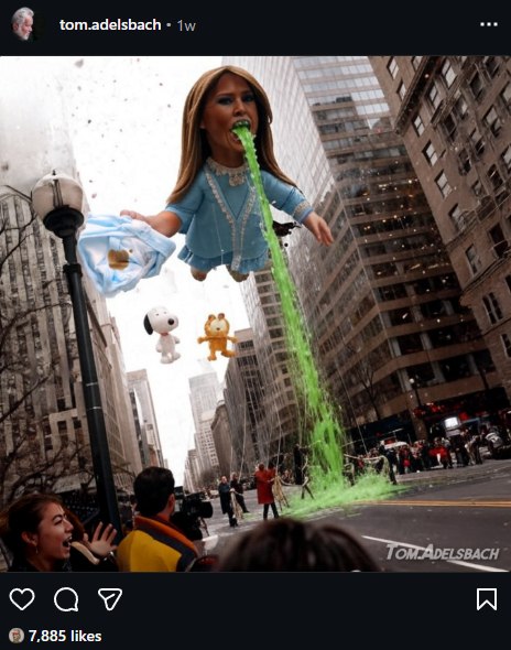 Melania changing Donnie's diaper float Blank Meme Template