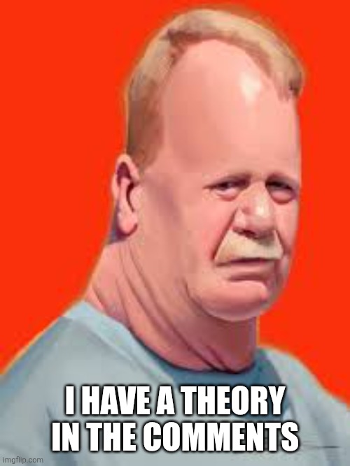 Murgers new announcement temp | I HAVE A THEORY IN THE COMMENTS | image tagged in murgers new announcement temp | made w/ Imgflip meme maker