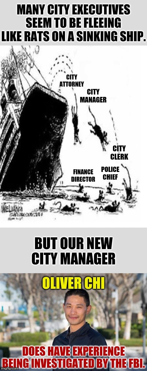 In Santa Monica | image tagged in memes,new,city manager,i have,experience,fbi investigation | made w/ Imgflip meme maker