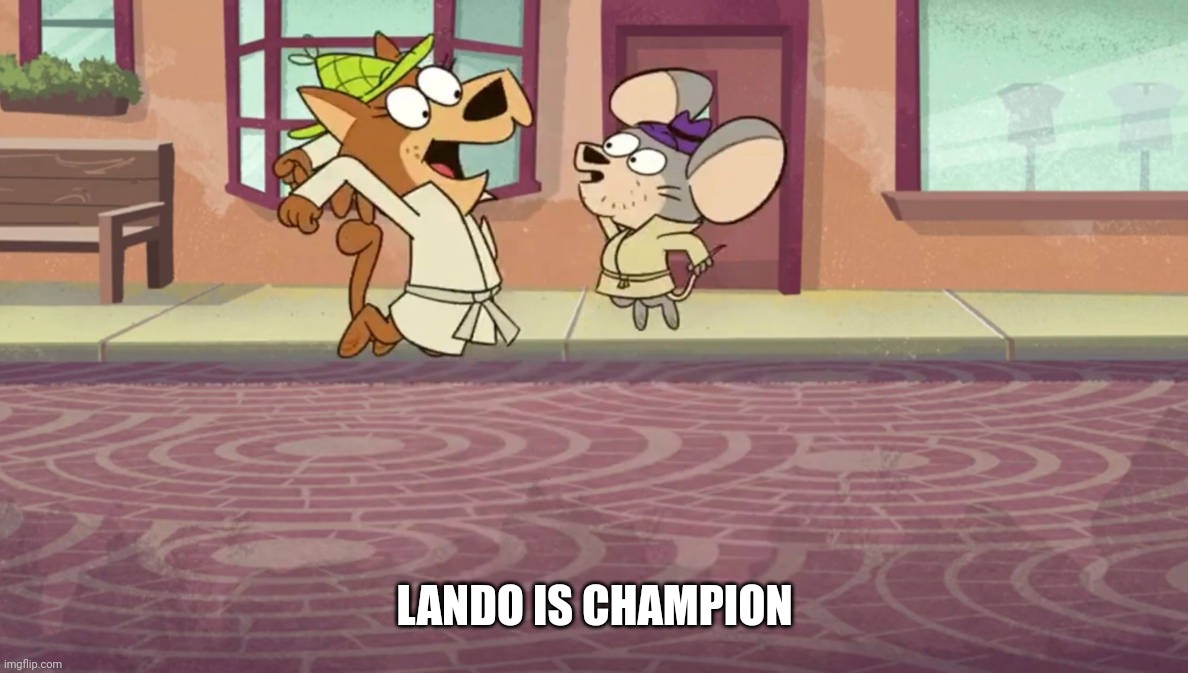 LANDO IS CHAMPION | image tagged in formula 1,championship,lando | made w/ Imgflip meme maker
