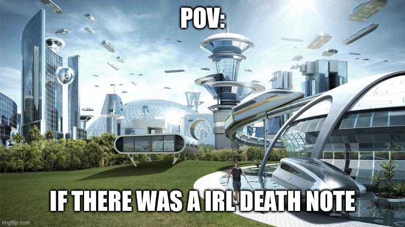 Removing the worst people | POV:; IF THERE WAS A IRL DEATH NOTE | image tagged in the future world if | made w/ Imgflip meme maker