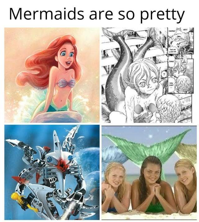 Mermaids are so pretty Blank Meme Template