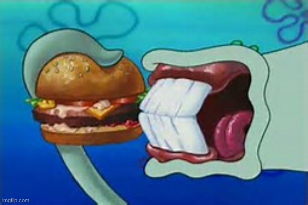 Squidward Bite | image tagged in squidward bite | made w/ Imgflip meme maker