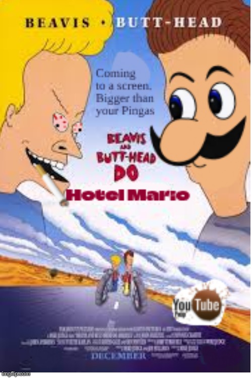 My First Custom YTP thumbnail >w< [I hope you love it!] | image tagged in ytp,memes,youtube,beavis and butthead,movies | made w/ Imgflip meme maker