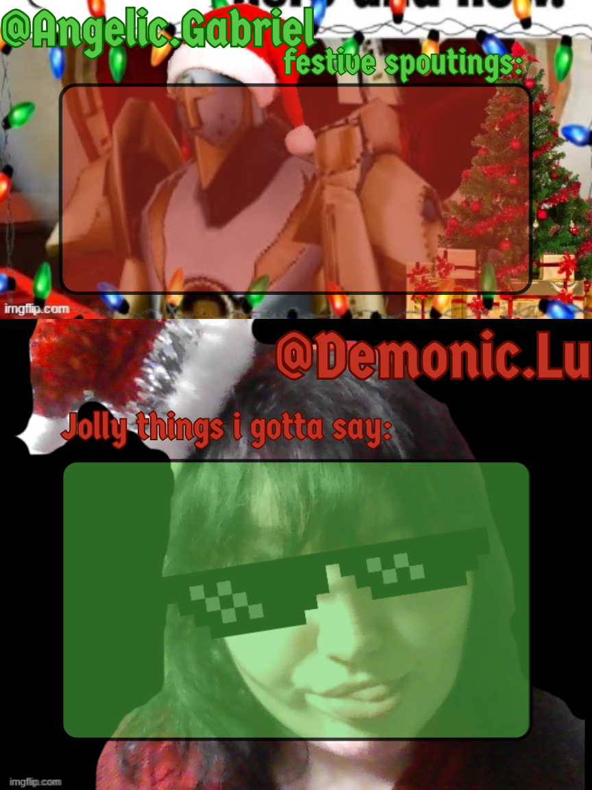 High Quality Gabriel & Meme.Mommy festive temp Blank Meme Template