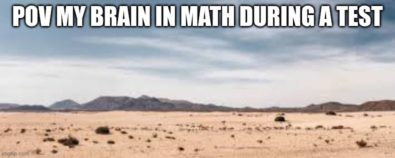 POV MY BRAIN IN MATH DURING A TEST | made w/ Imgflip meme maker