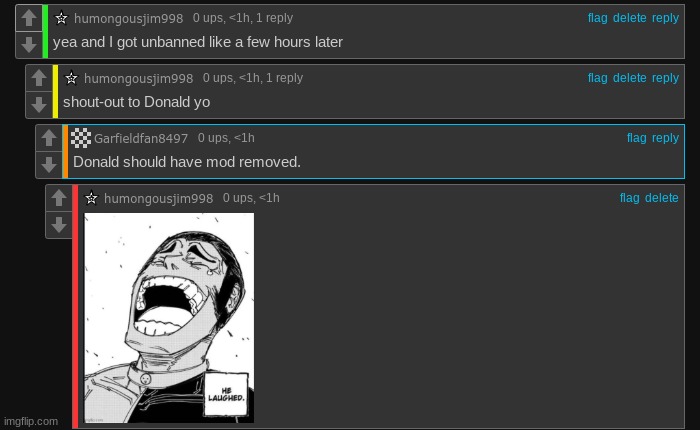 laughed like an old man in a rocking chair | made w/ Imgflip meme maker