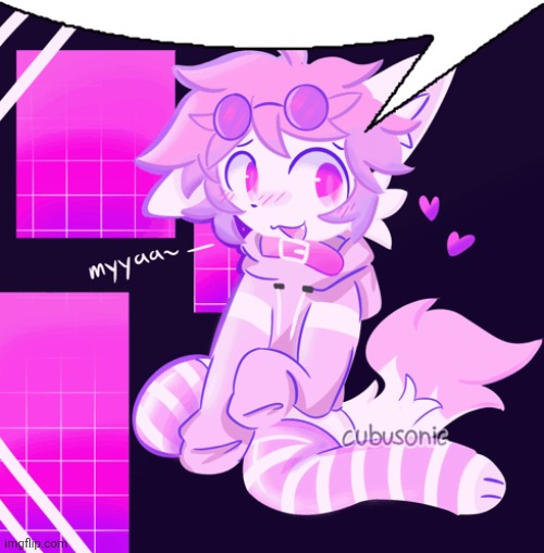 Femboy Boykisser Speech Bubble | image tagged in femboy boykisser speech bubble | made w/ Imgflip meme maker