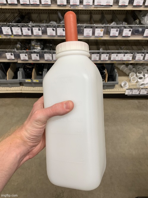 Baby bottle for cows | made w/ Imgflip meme maker