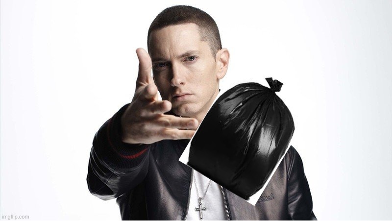 Eminem Throwing Things | image tagged in eminem throwing things | made w/ Imgflip meme maker