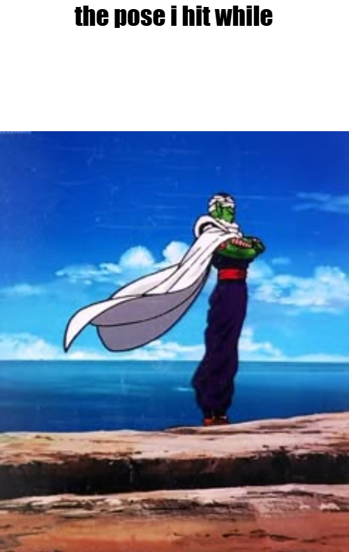 The Pose I Hit While ___ Blank Meme Template