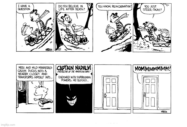 image tagged in calvin and hobbes,comics | made w/ Imgflip meme maker
