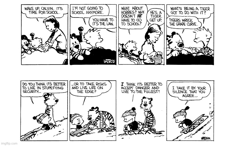 image tagged in calvin and hobbes,comics | made w/ Imgflip meme maker