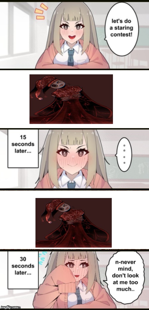 SLIMMIN YIMMY | image tagged in staring contest extended | made w/ Imgflip meme maker