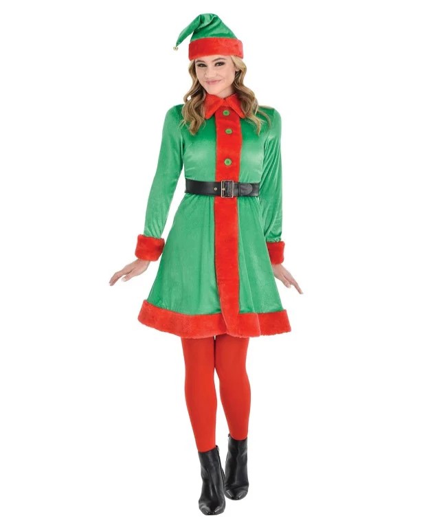 North Pole Gal Elf - Sassy - Christmas - Holiday - Costume - Med Blank Meme Template