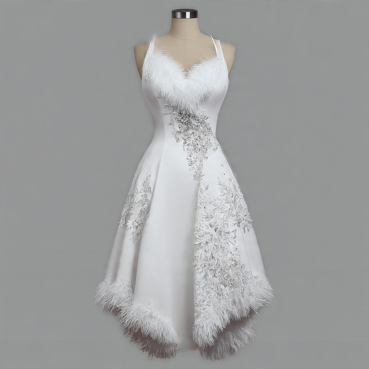 High Quality White Christmas Dress Blank Meme Template