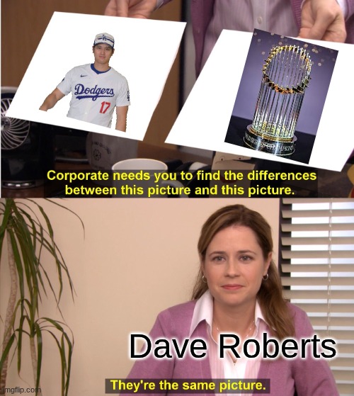 LETS GO DODGERS!!!!! | Dave Roberts | image tagged in memes,they're the same picture,dodgers | made w/ Imgflip meme maker