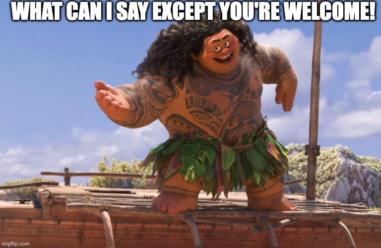 The deer and two elk in my freezer(s) | WHAT CAN I SAY EXCEPT YOU'RE WELCOME! | image tagged in you're welcome without subs | made w/ Imgflip meme maker