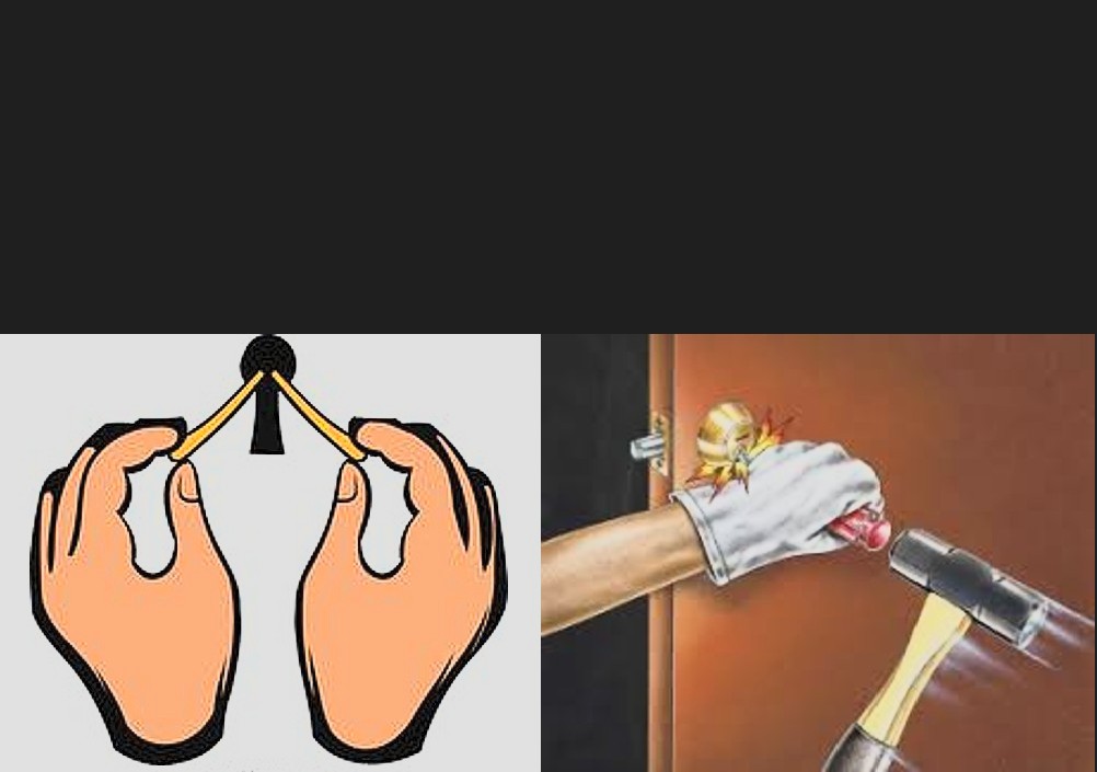 High Quality Picking Lock VS Breaking Lock Blank Meme Template