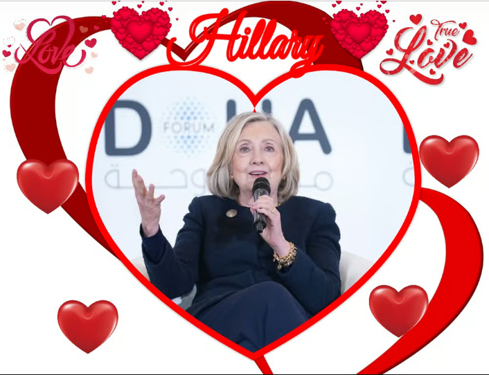 Hillary Heart Throb I'm in Love Blank Meme Template